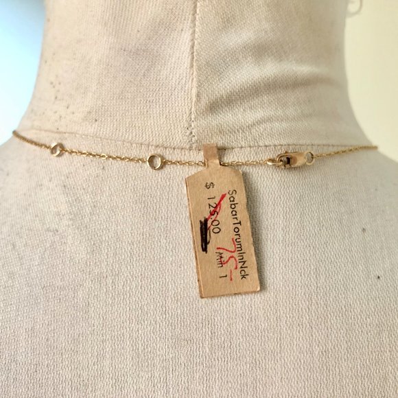 NWT Gold Filled Chain w/Tourmaline Necklace - Picture 3 of 3